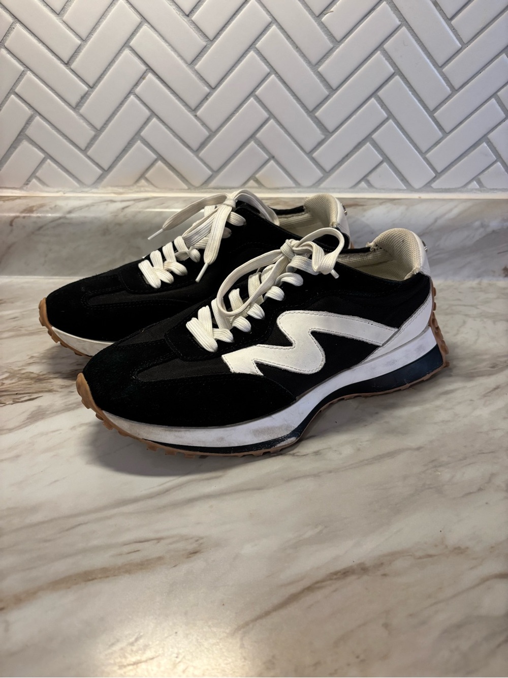 Women’s Steve Madden Black & White Athletic Sneakers